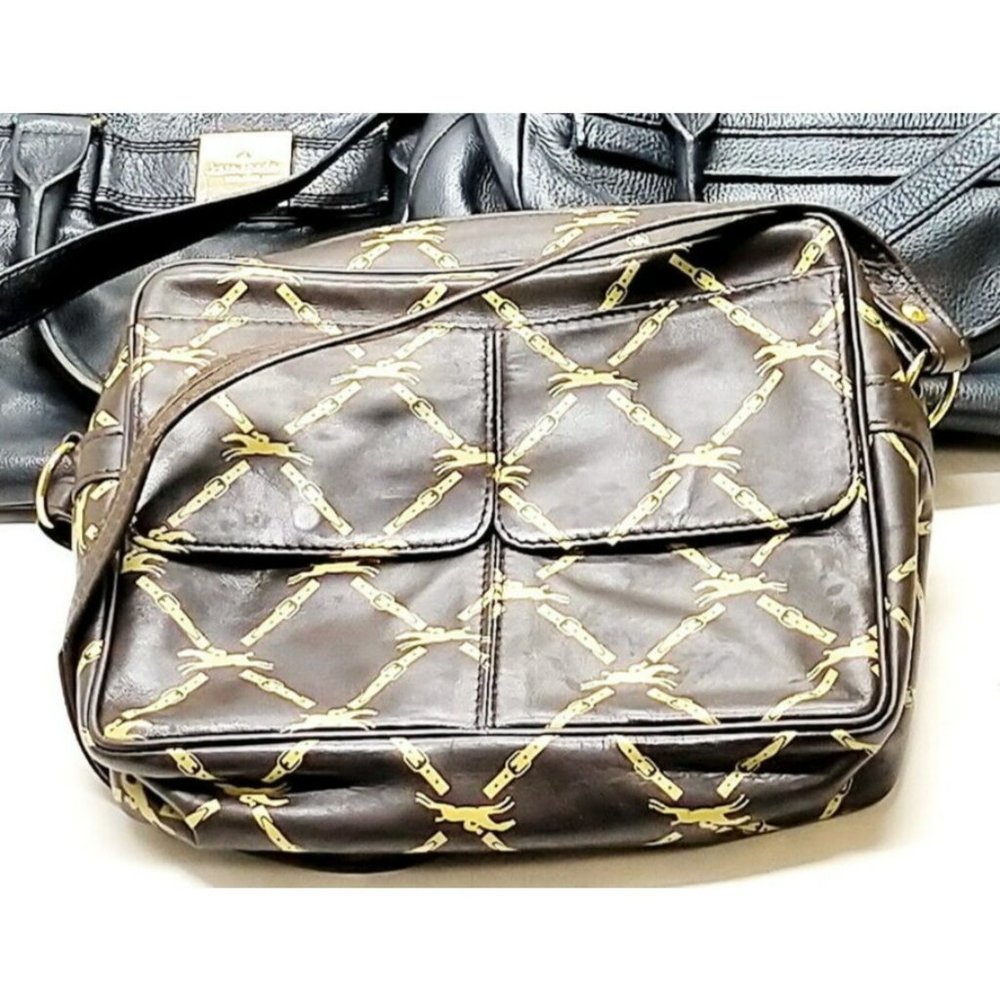 461084A YV Longchamp Shoulder Bag Brown Leather
